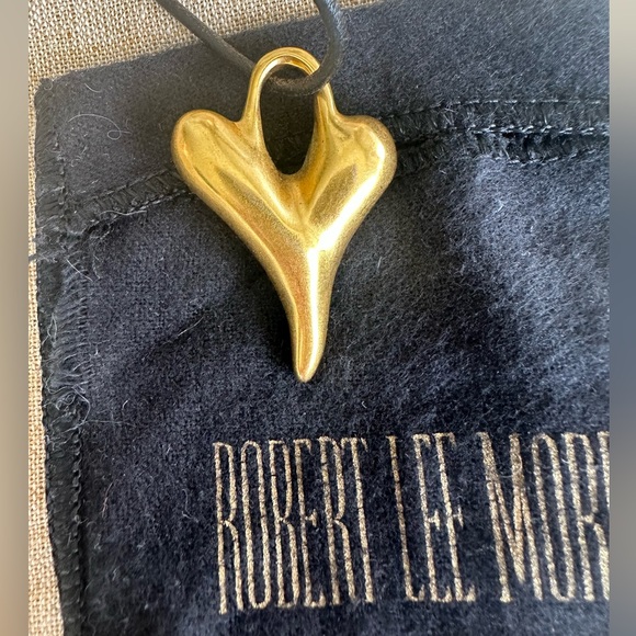 Vintage Robert Lee Morris RLM 14K Solid Gold Organic Heart Pendant - Picture 3 of 5
